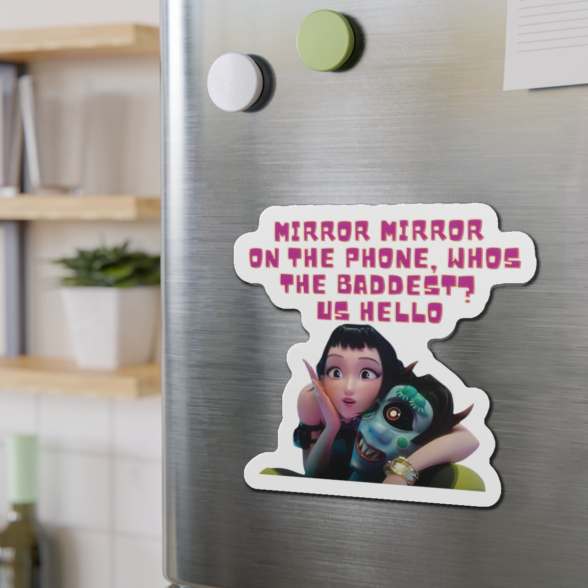 Kpop Demon Hunters Huntrix Zoey Mirror Mirror On The Phone Magnet