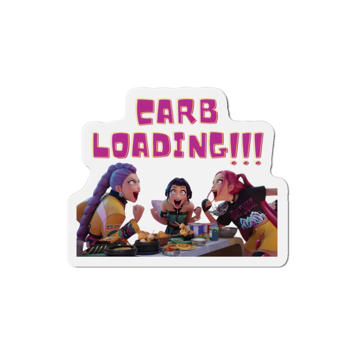 Kpop Demon Hunters Huntrix Rumi Mira Zoey Carb Loading Magnet