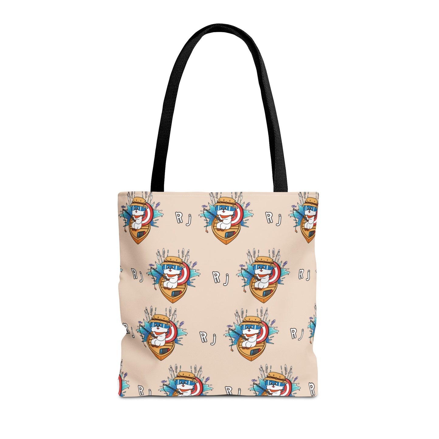 BT21 RJ Beige Tote Bag Pattern Design
