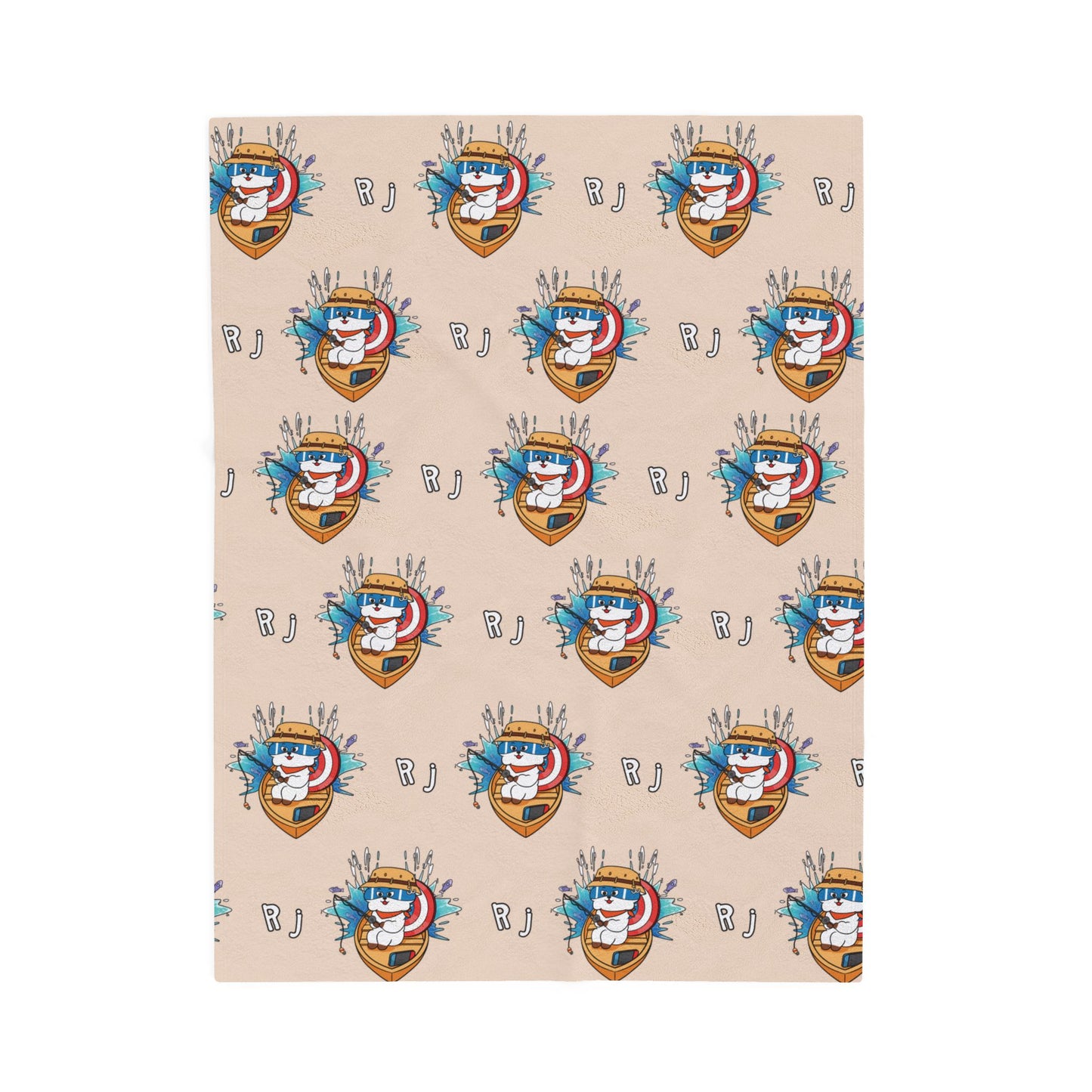 Beige RJ Blanket - BT21 Pattern Design