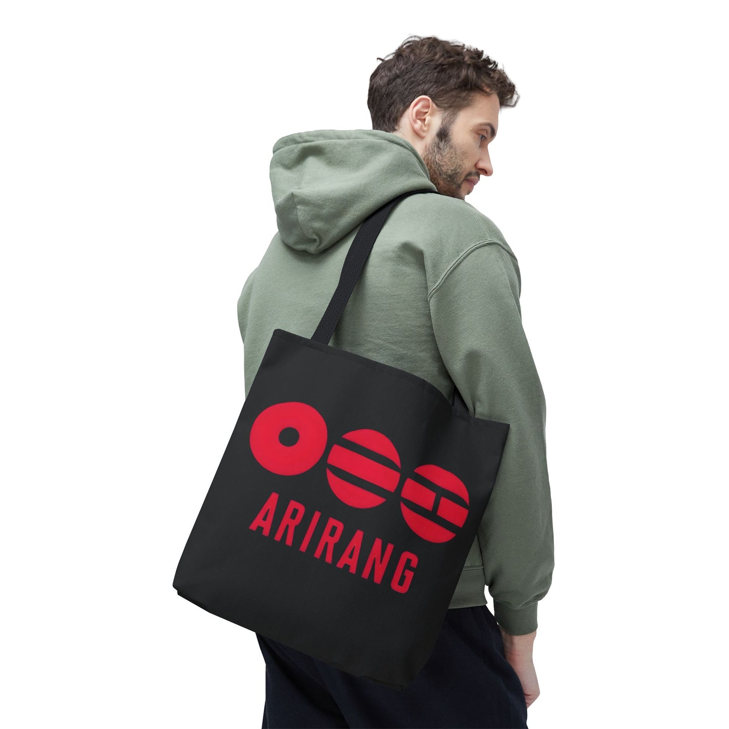BTS Arirang 2026 World Tour Logo Design 1 Black Tote Bag