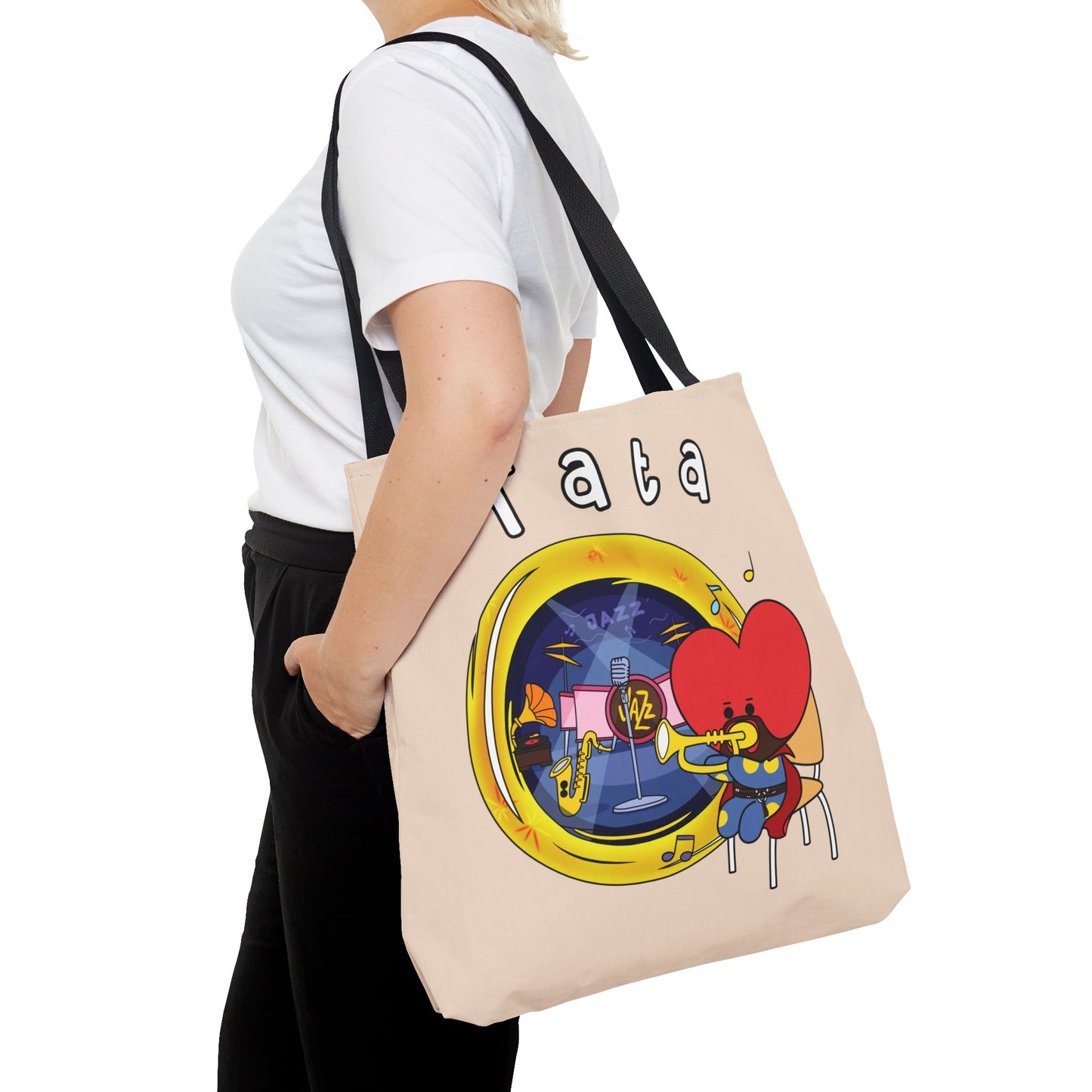 BT21 Tata Beige Tote Bag Single Design