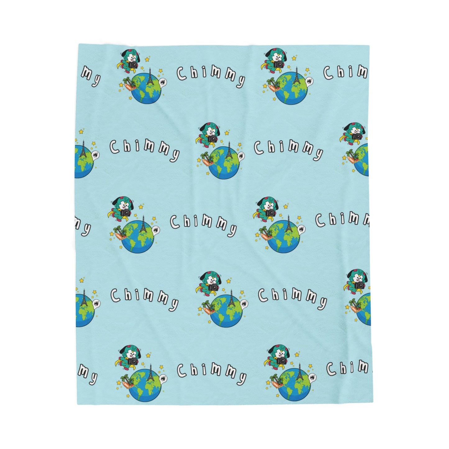 Blue Chimmy Blanket - BT21 Pattern Design