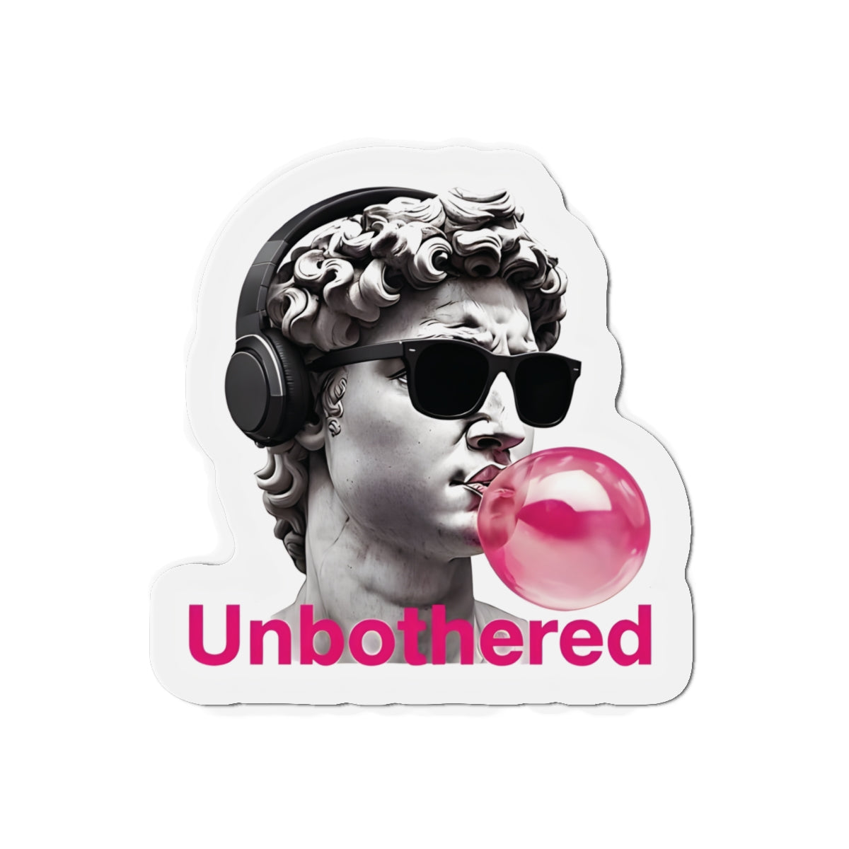 Unbothered Cool Statue Magnet - Funny & Relatable