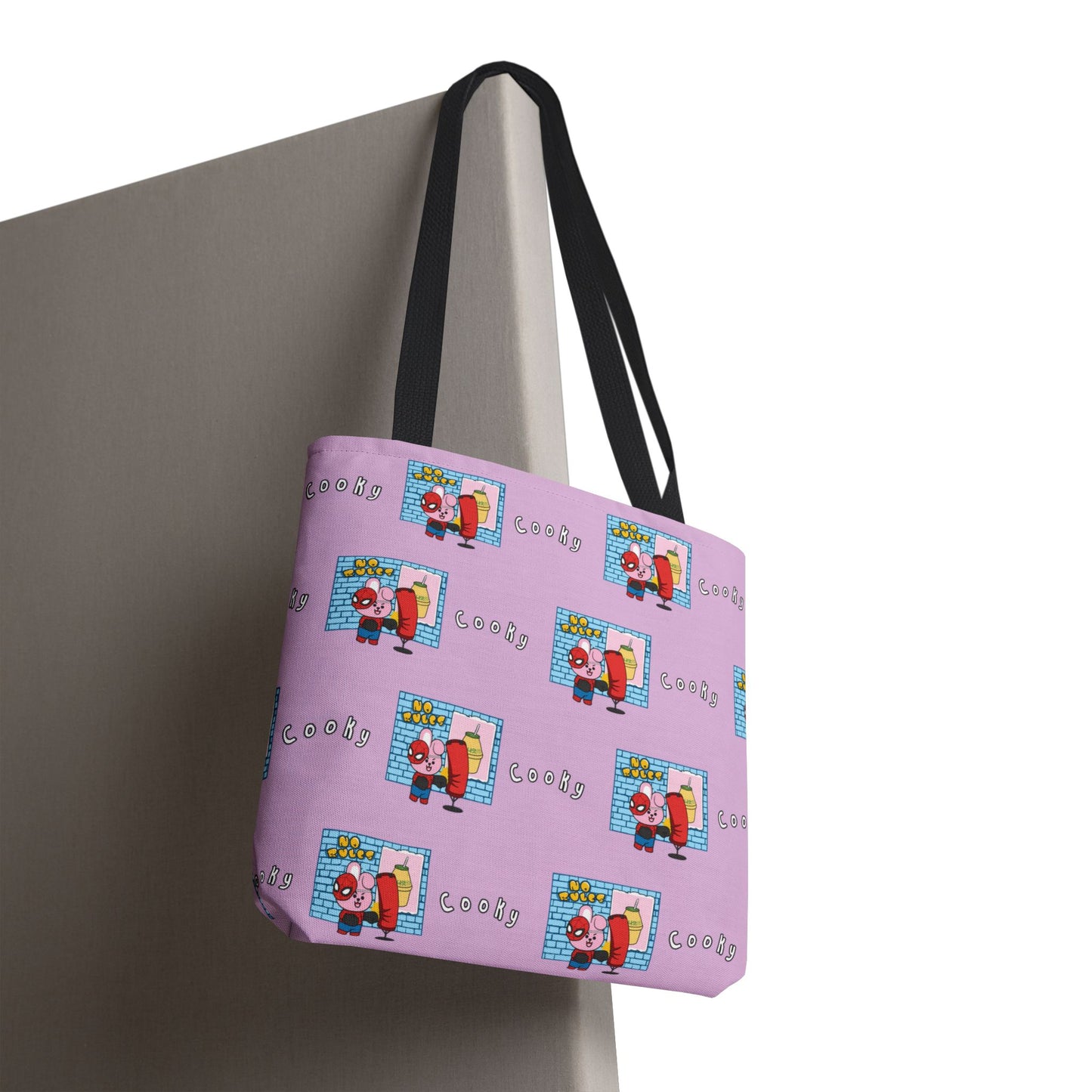 BT21 Cooky Purple Tote Bag Pattern Design