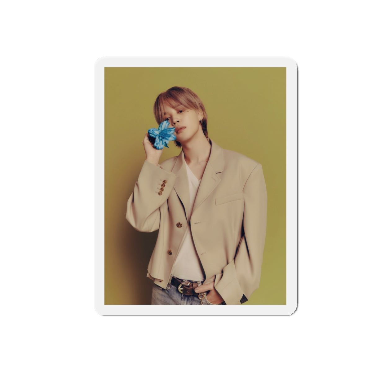 BTS Park Jimin Muse Album Photoshoot Yellow Background Magnet