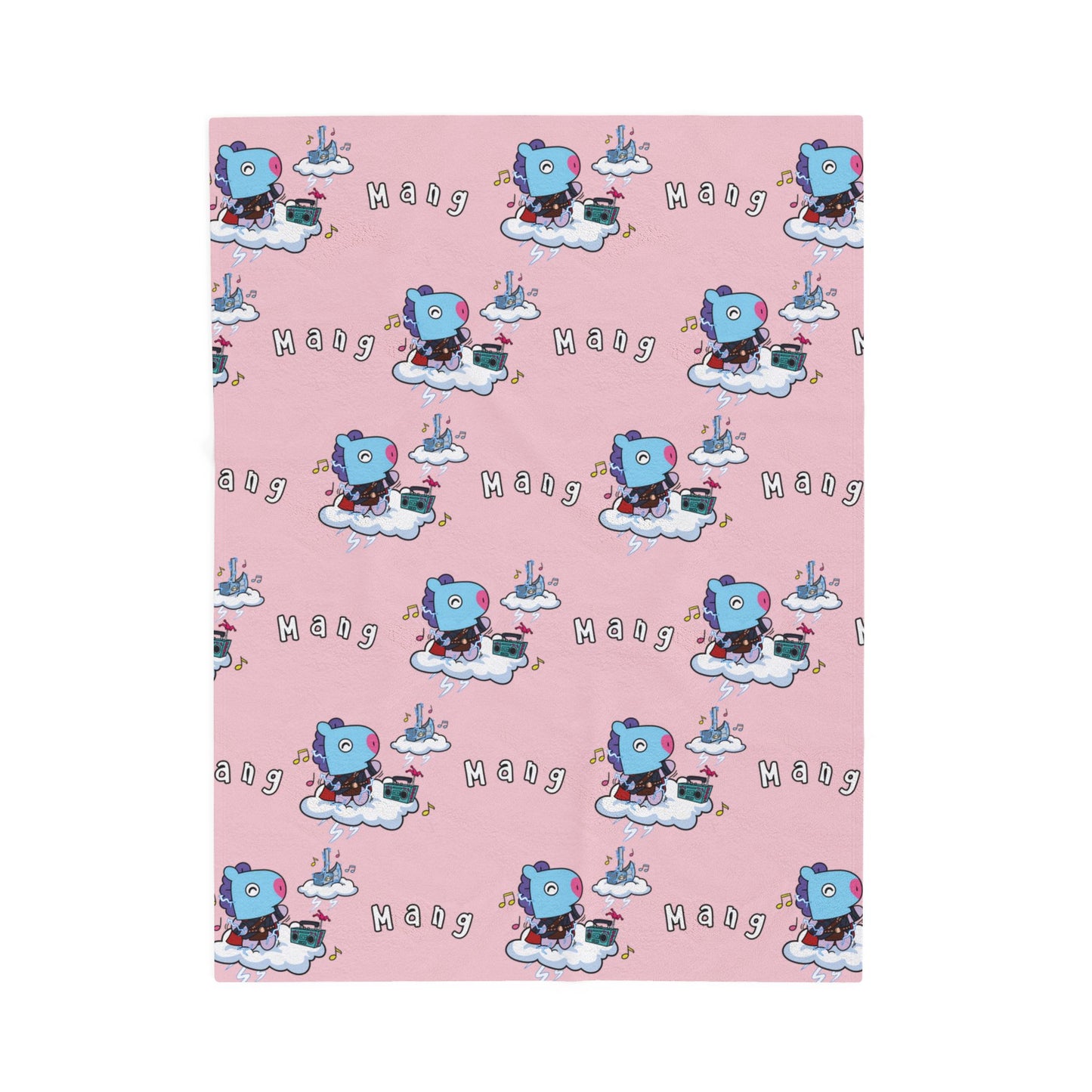Pink Mang Blanket - BT21 Pattern Design