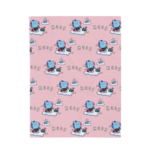 Pink Mang Blanket - BT21 Pattern Design