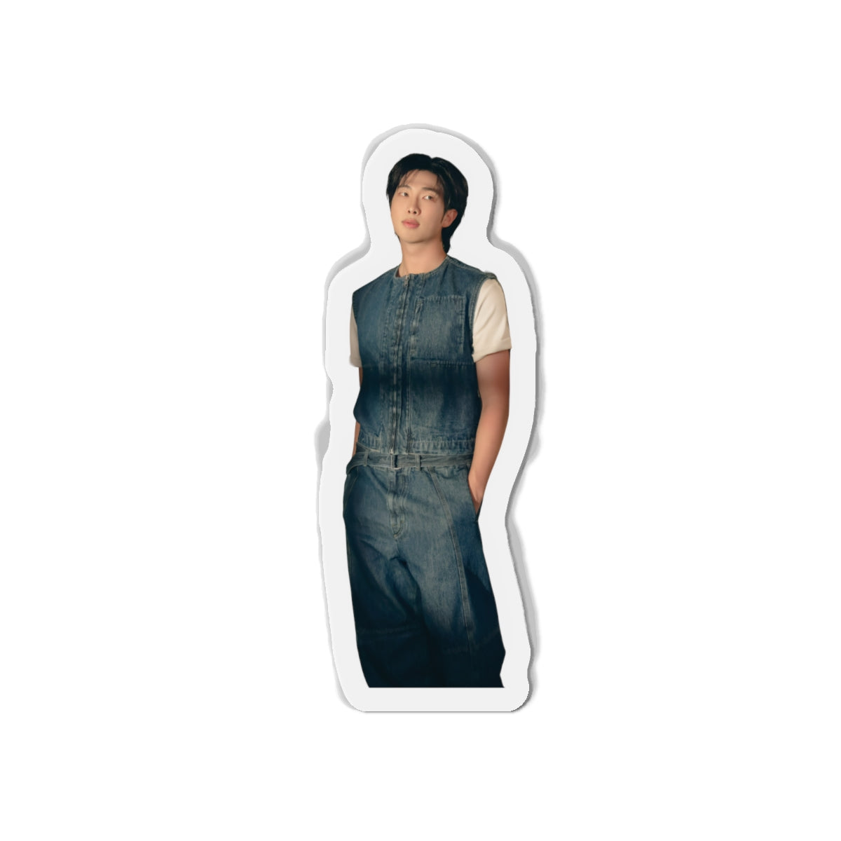 BTS Kim Namjoon Indigo Album Photoshoot Wearing Denim Outfit Magnet