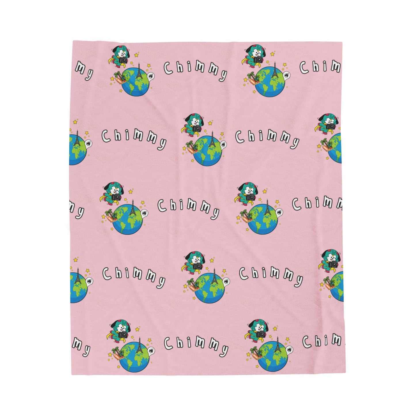 Pink Chimmy Blanket - BT21 Pattern Design