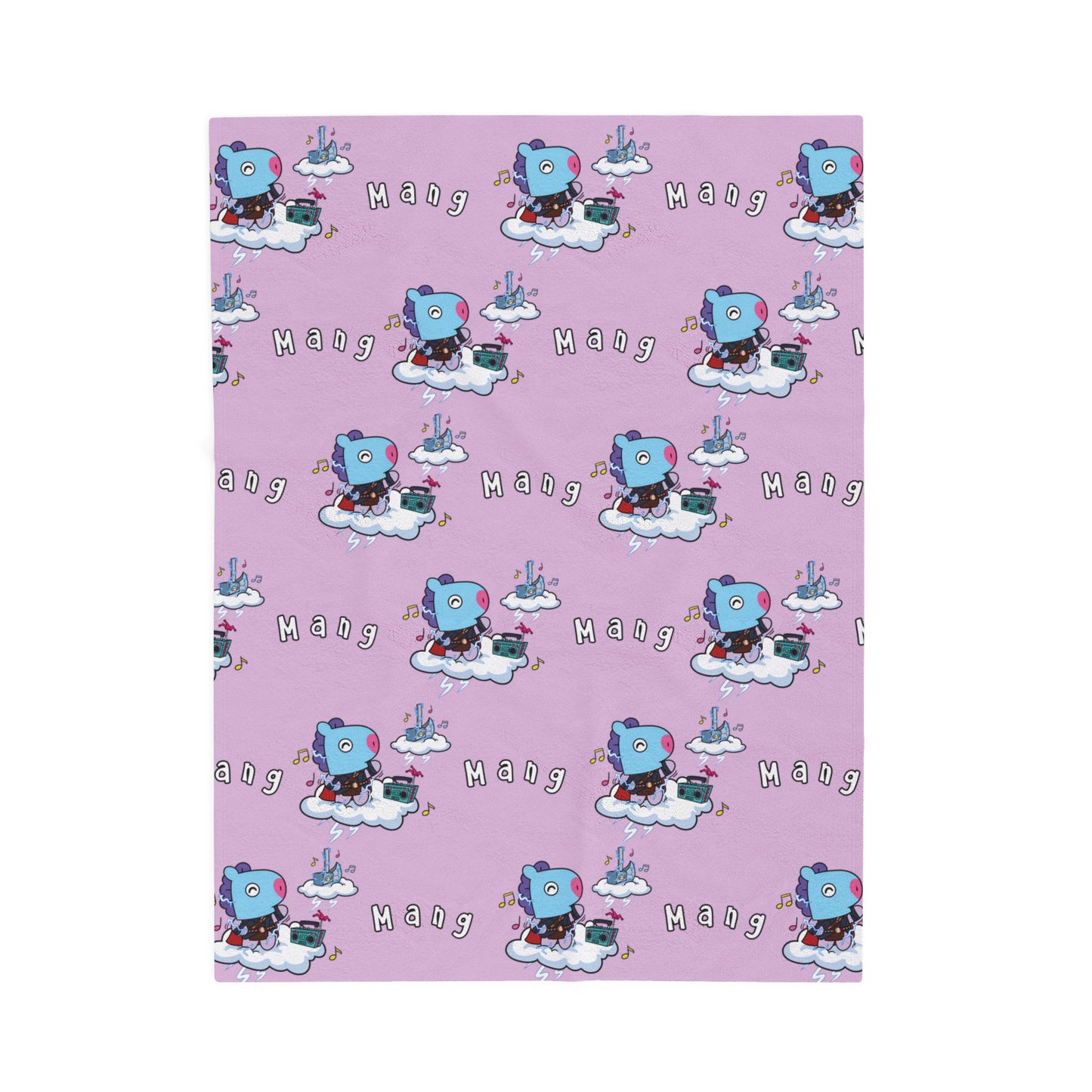 Purple Mang Blanket - BT21 Pattern Design