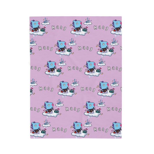 Purple Mang Blanket - BT21 Pattern Design