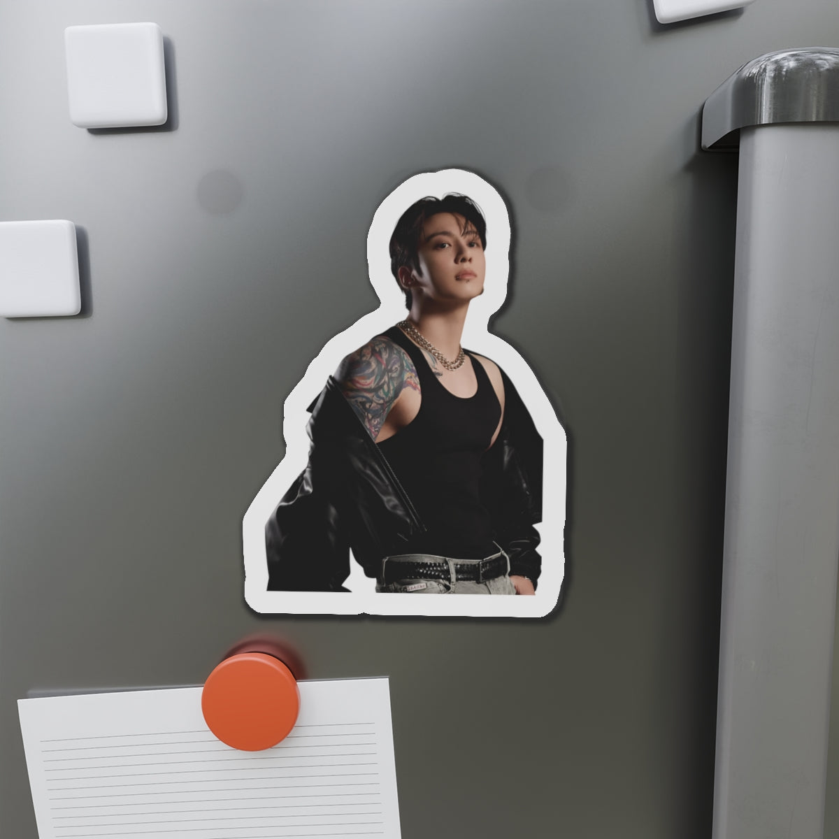 Jeon Jungkook Showing Off Tatoos Calvin Klein Photoshoot Magnet