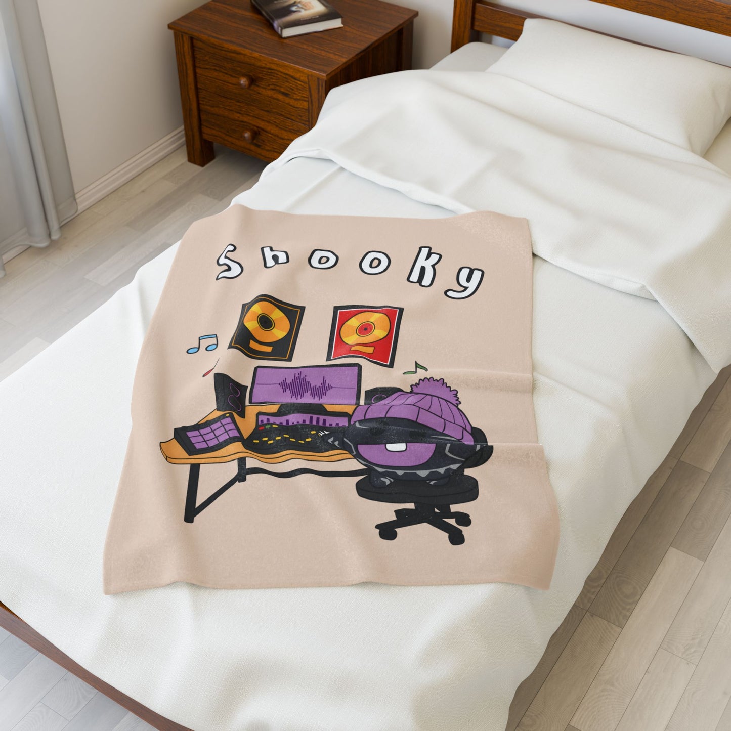 Beige Shooky Blanket - BT21 Single Design