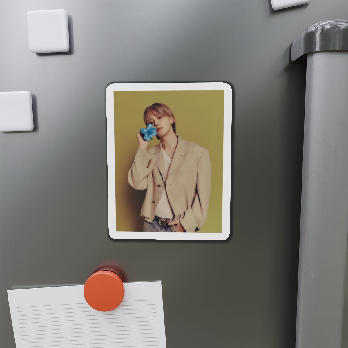 BTS Park Jimin Muse Album Photoshoot Yellow Background Magnet