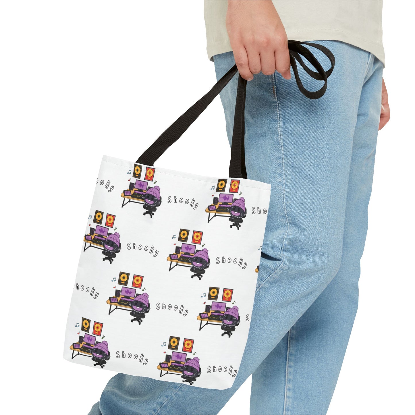 BT21 Shooky White Tote Bag Pattern Design