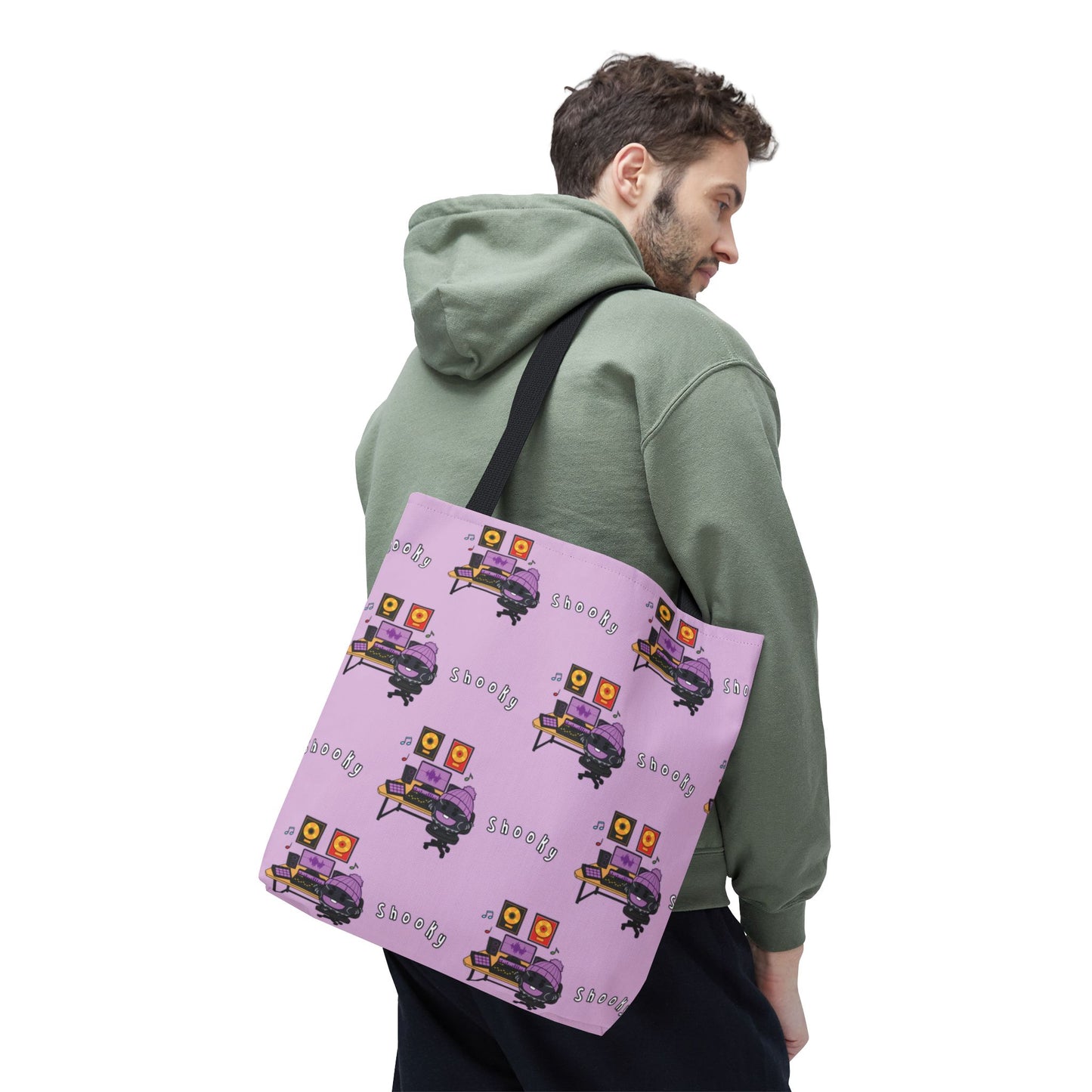 BT21 Shooky Purple Tote Bag Pattern Design