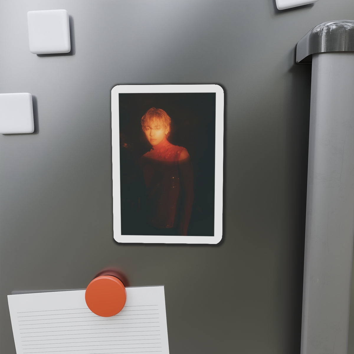 BTS Kim Taehyung Layover Album Photoshoot Red Outfit Pose 2 Magnet