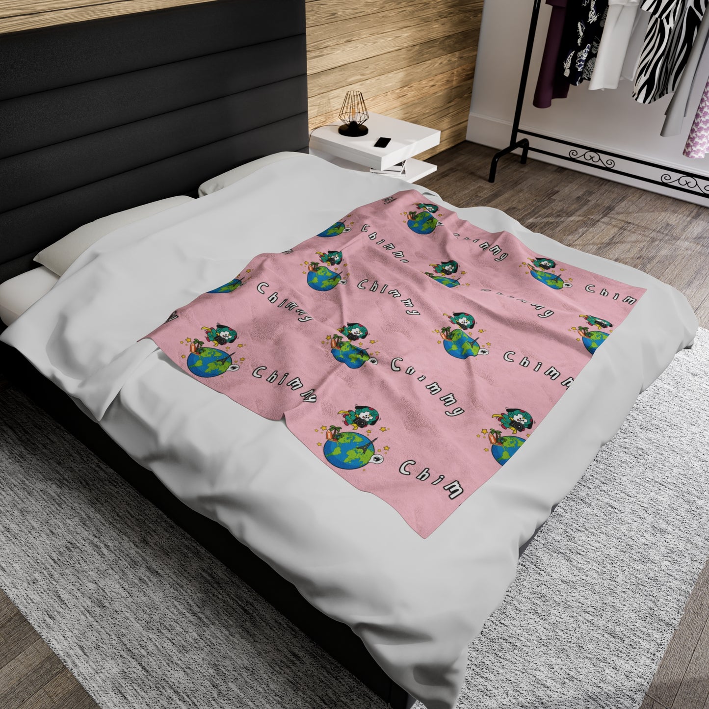Pink Chimmy Blanket - BT21 Pattern Design