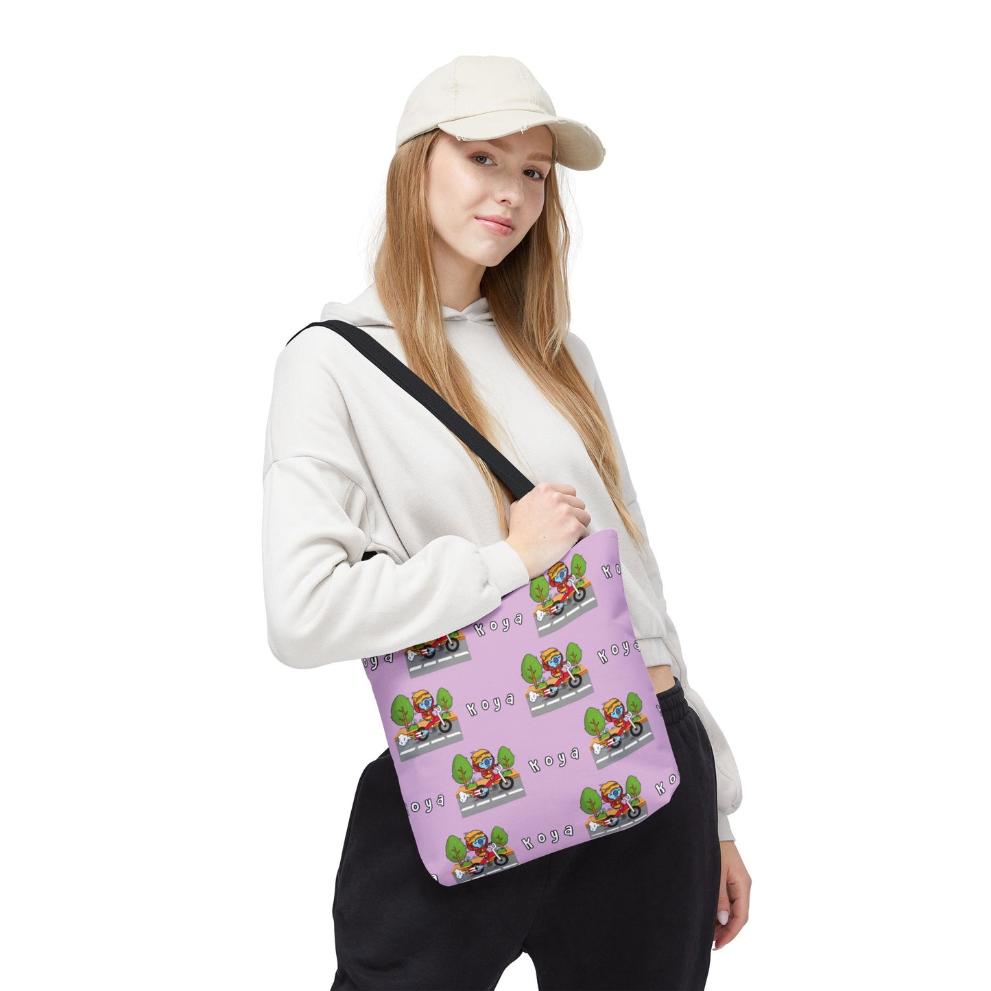 BT21 Koya Purple Tote Bag Pattern Design