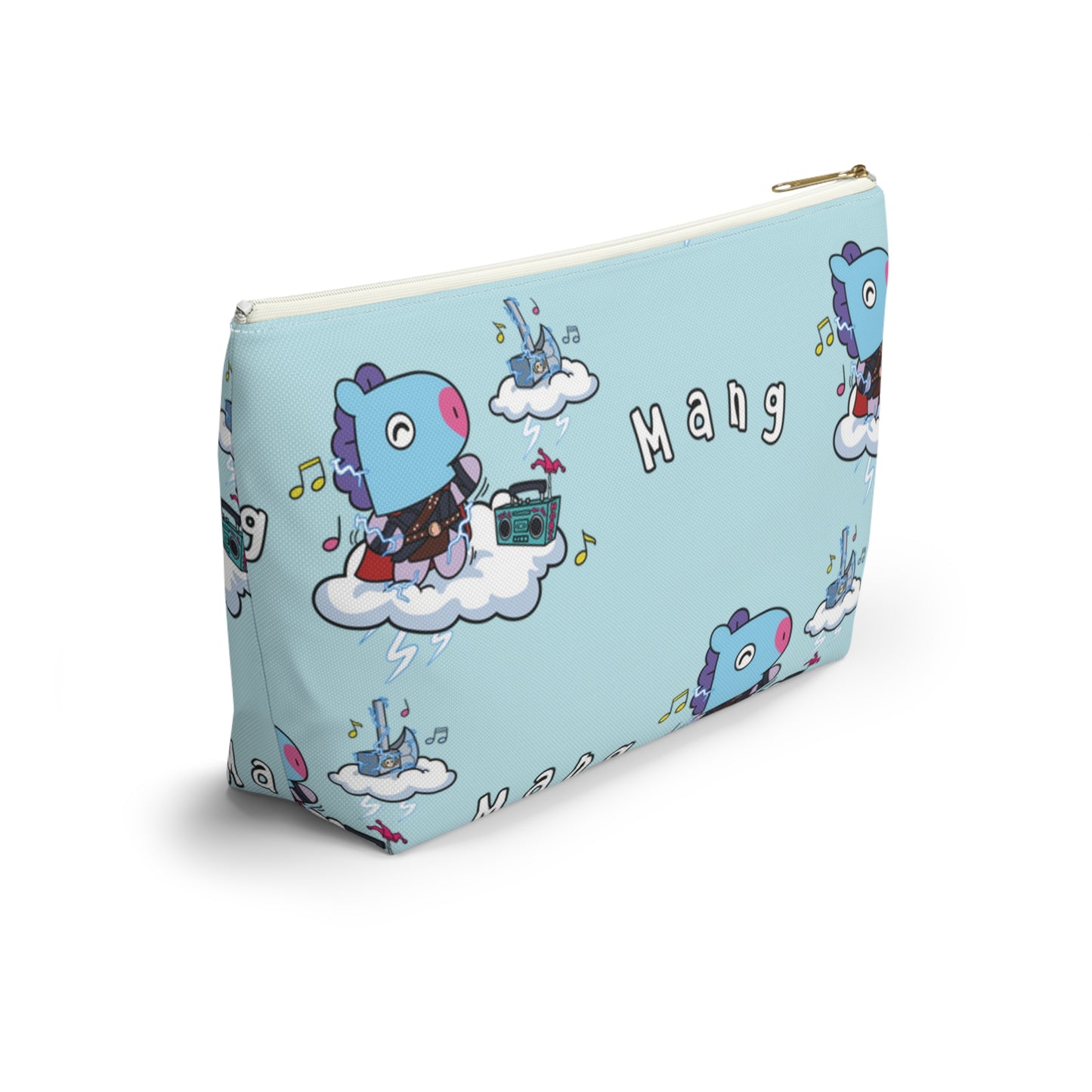 BT21 Mang Blue Pattern Travel Bag