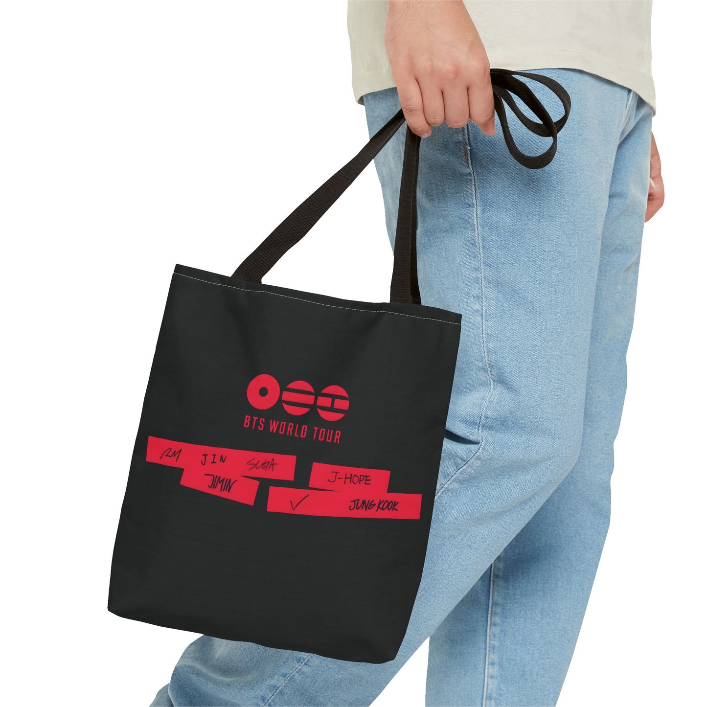 BTS Arirang 2026 World Tour Logo Design 2 Black Tote Bag