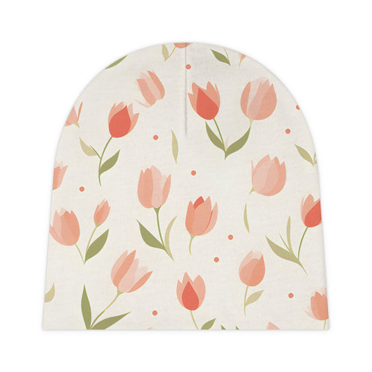 Newborn Baby Beanie Floral Design