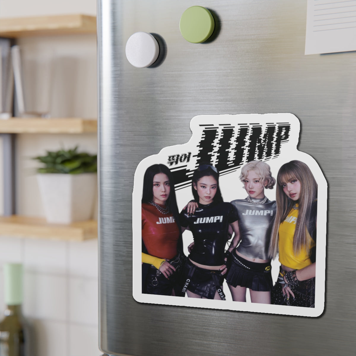 Black Pink Jump Member Magnet