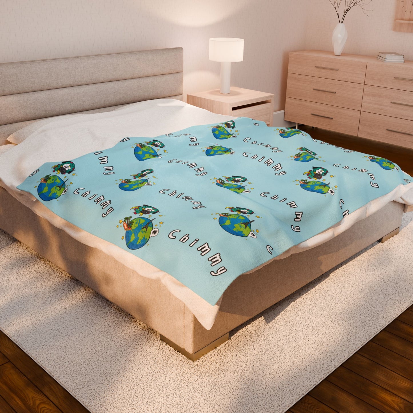 Blue Chimmy Blanket - BT21 Pattern Design