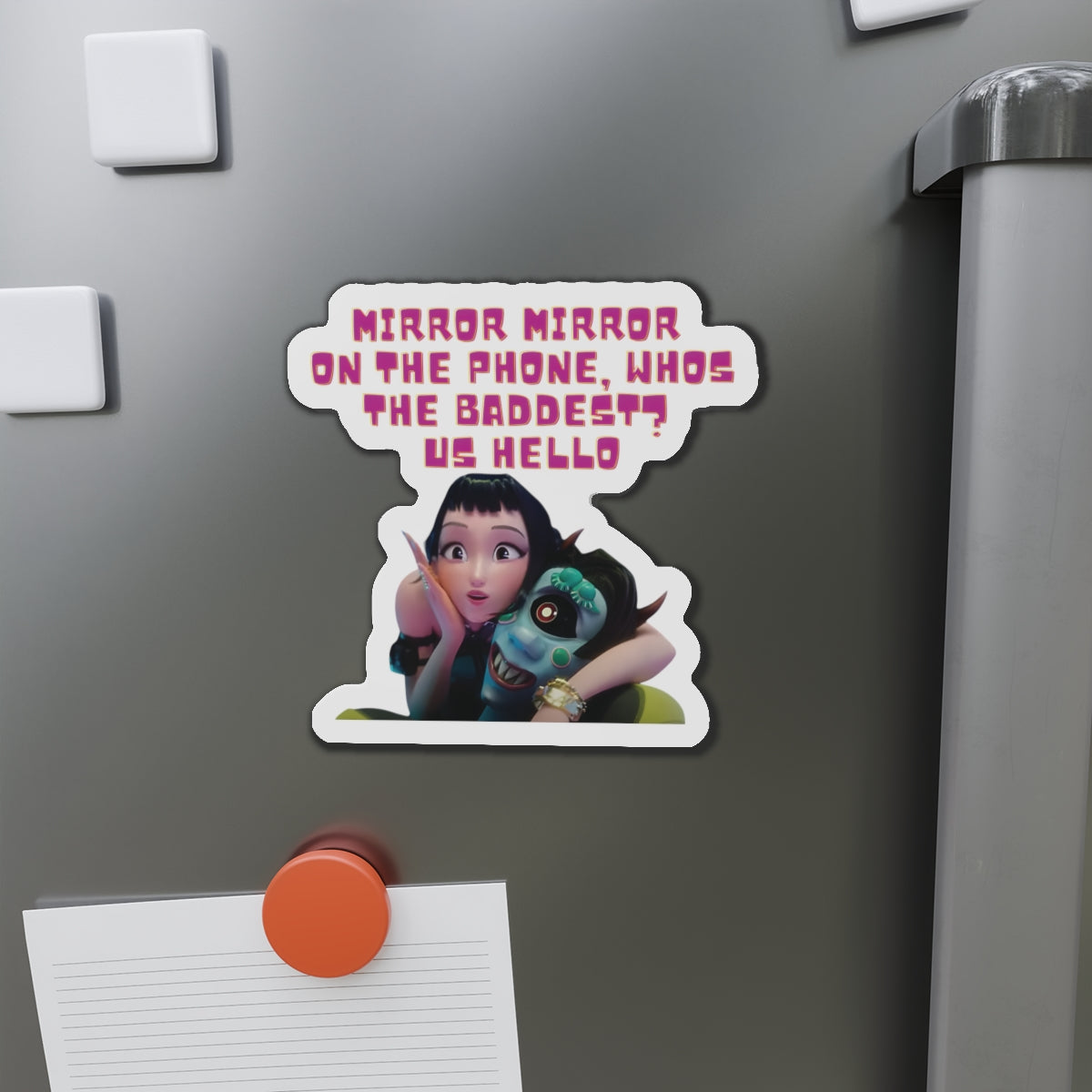 Kpop Demon Hunters Huntrix Zoey Mirror Mirror On The Phone Magnet