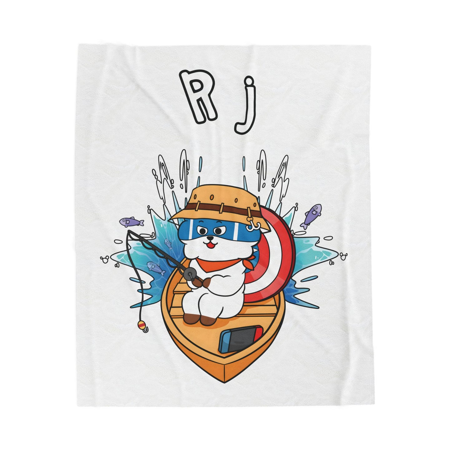 White RJ Blanket - BT21 Single Design