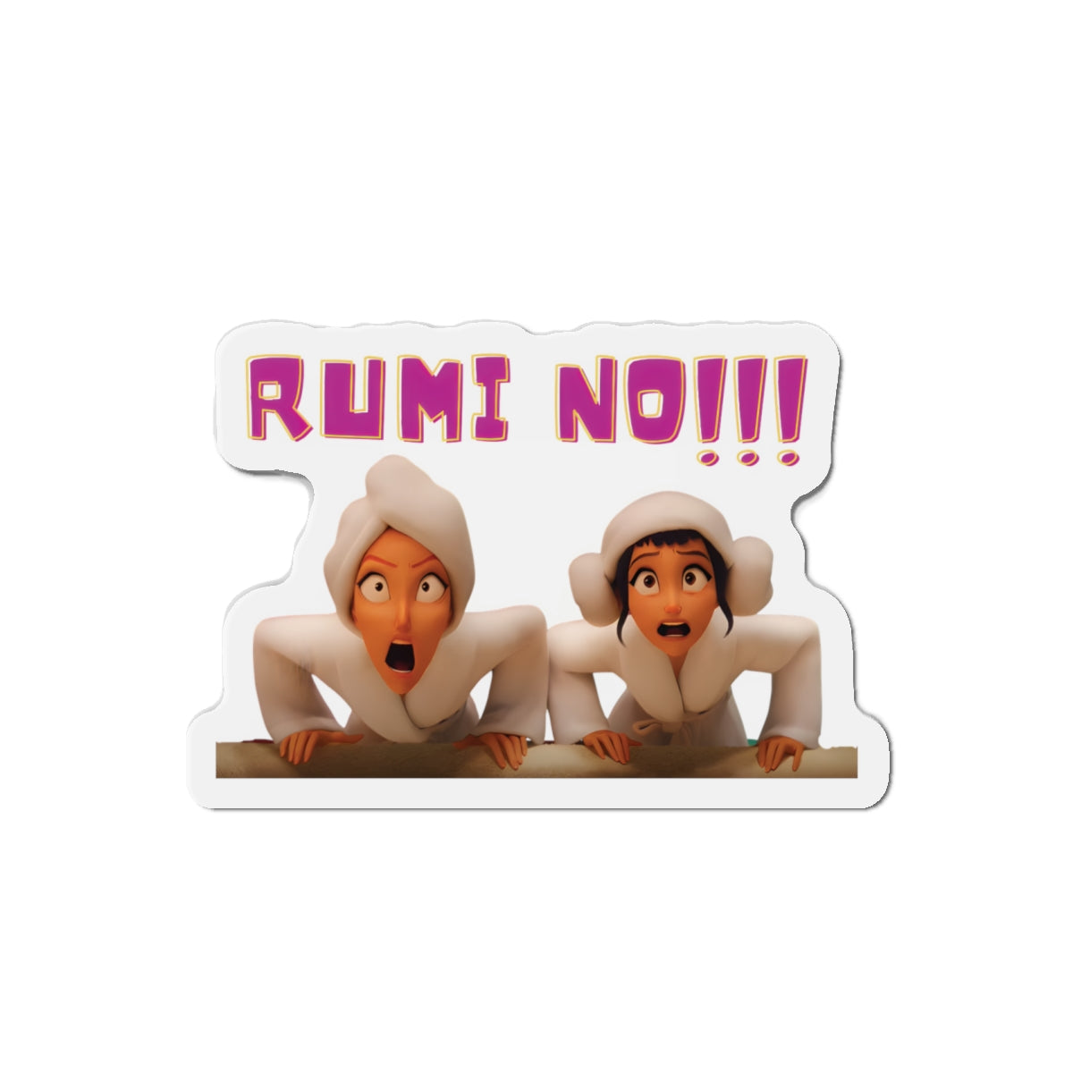 Kpop Demon Hunters Huntrix Mira And Zoey Couch No More Relaxy Time Magnet