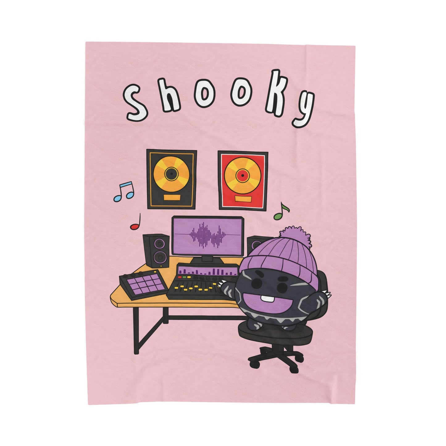 Pink Shooky Blanket - BT21 Single Design