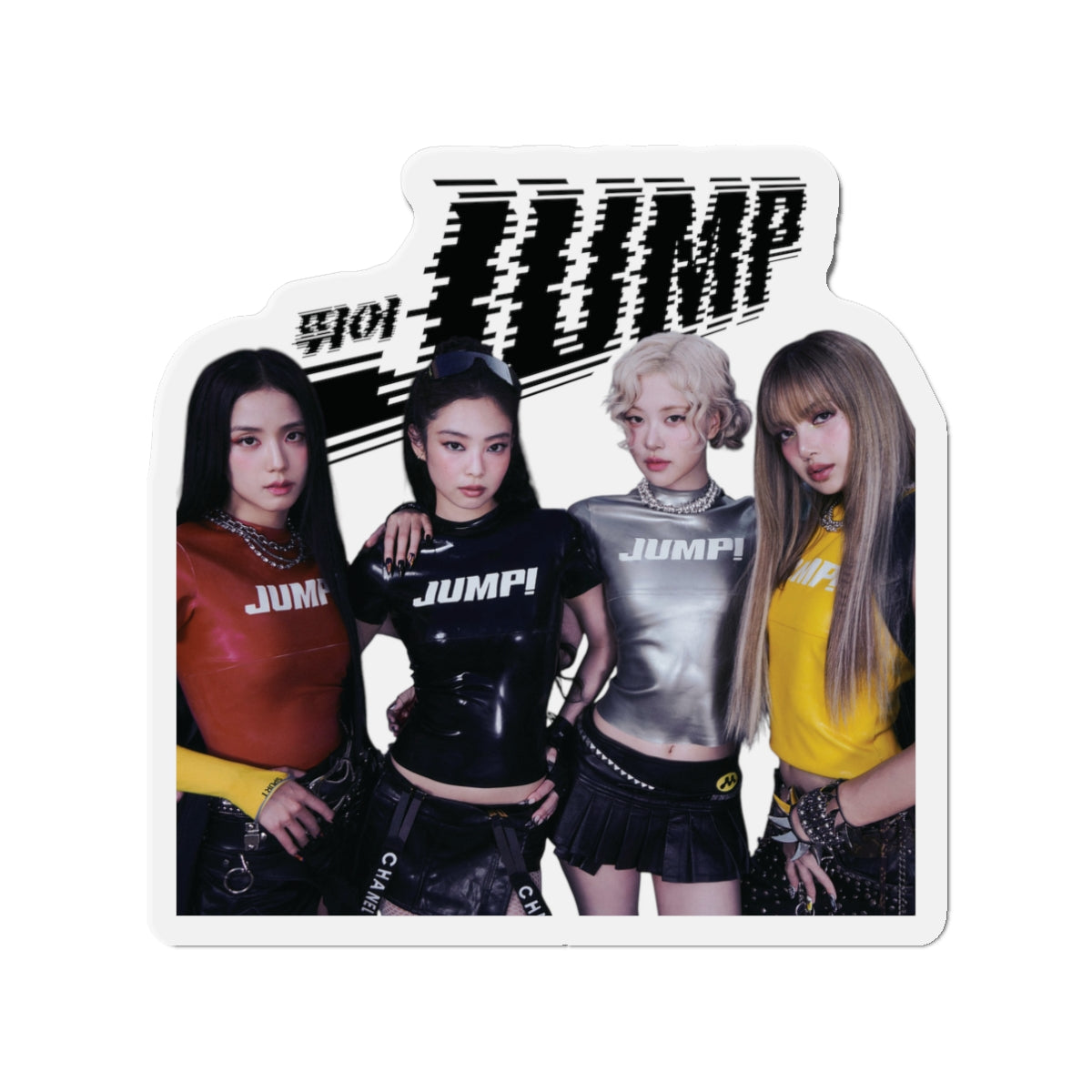 Black Pink Jump Member Magnet