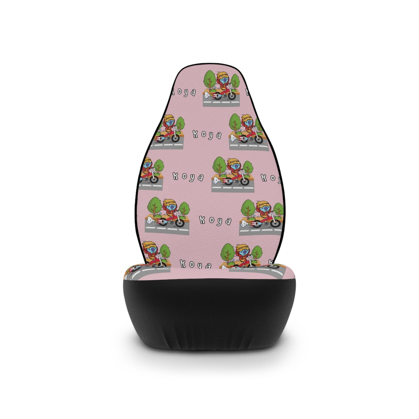 BT21 Koya Pink Car Seat Cover Pattern Design - Identical Set of 2