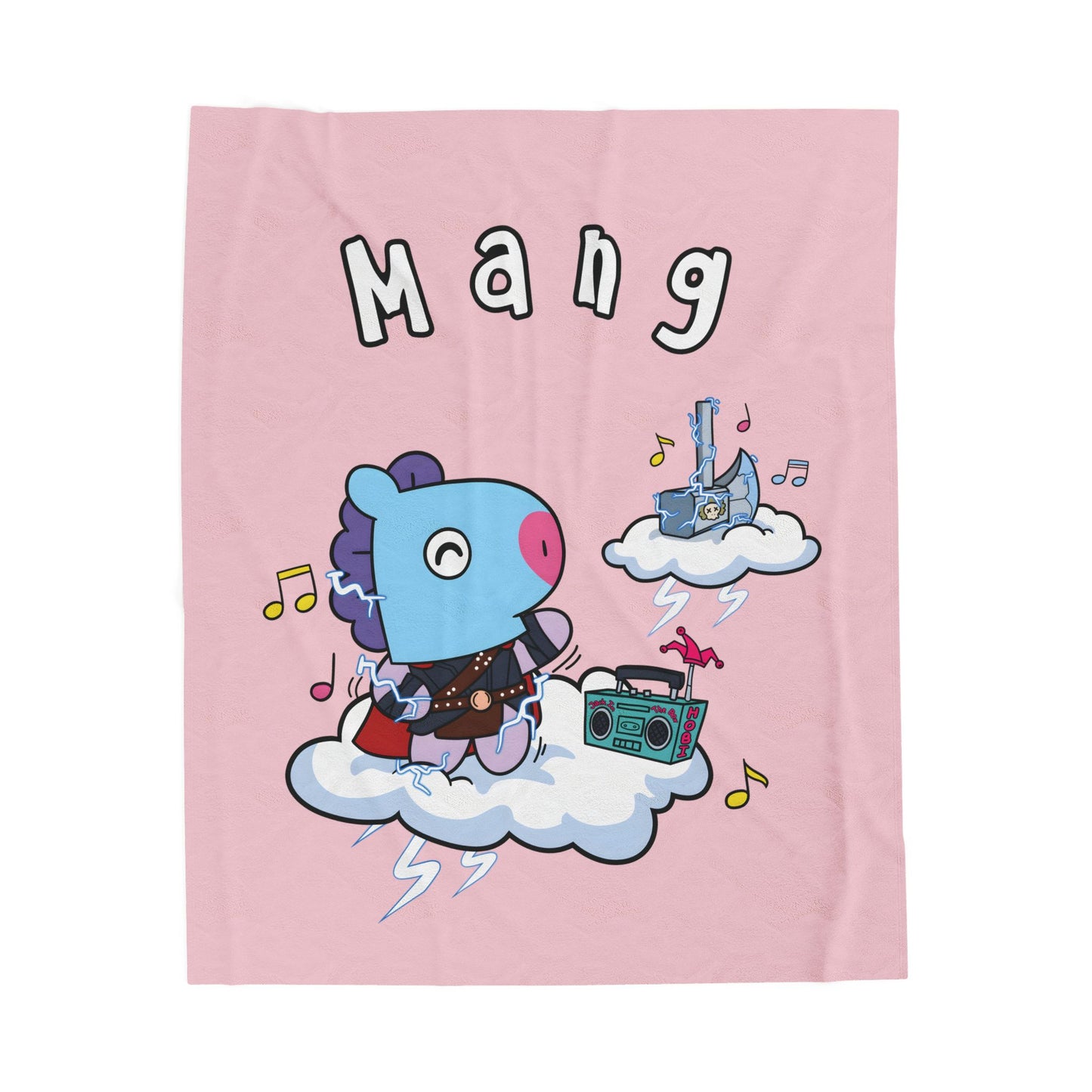 Pink Mang Blanket - BT21 Single Design