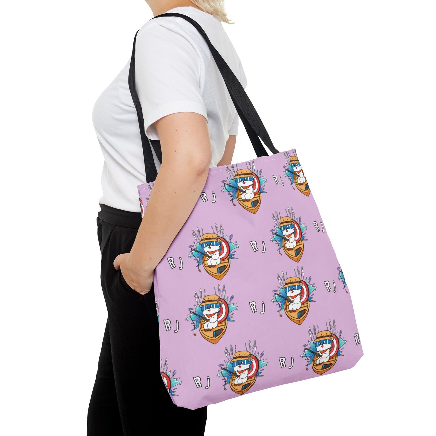 BT21 RJ Purple Tote Bag Pattern Design