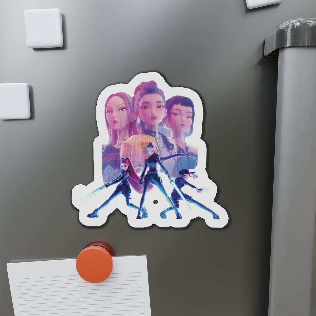 Kpop Demon Hunters Huntrix Rumi Mira Zoey Hunting Outfit Magnet