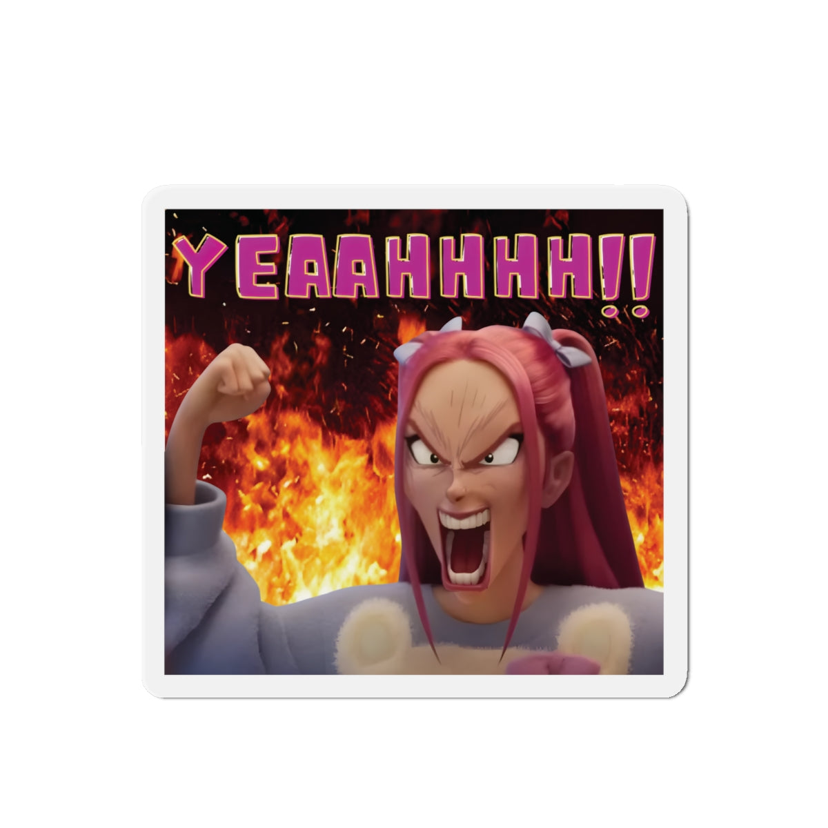 Kpop Demon Hunters Huntrix Mira YEAHHH Funny Face Magnet