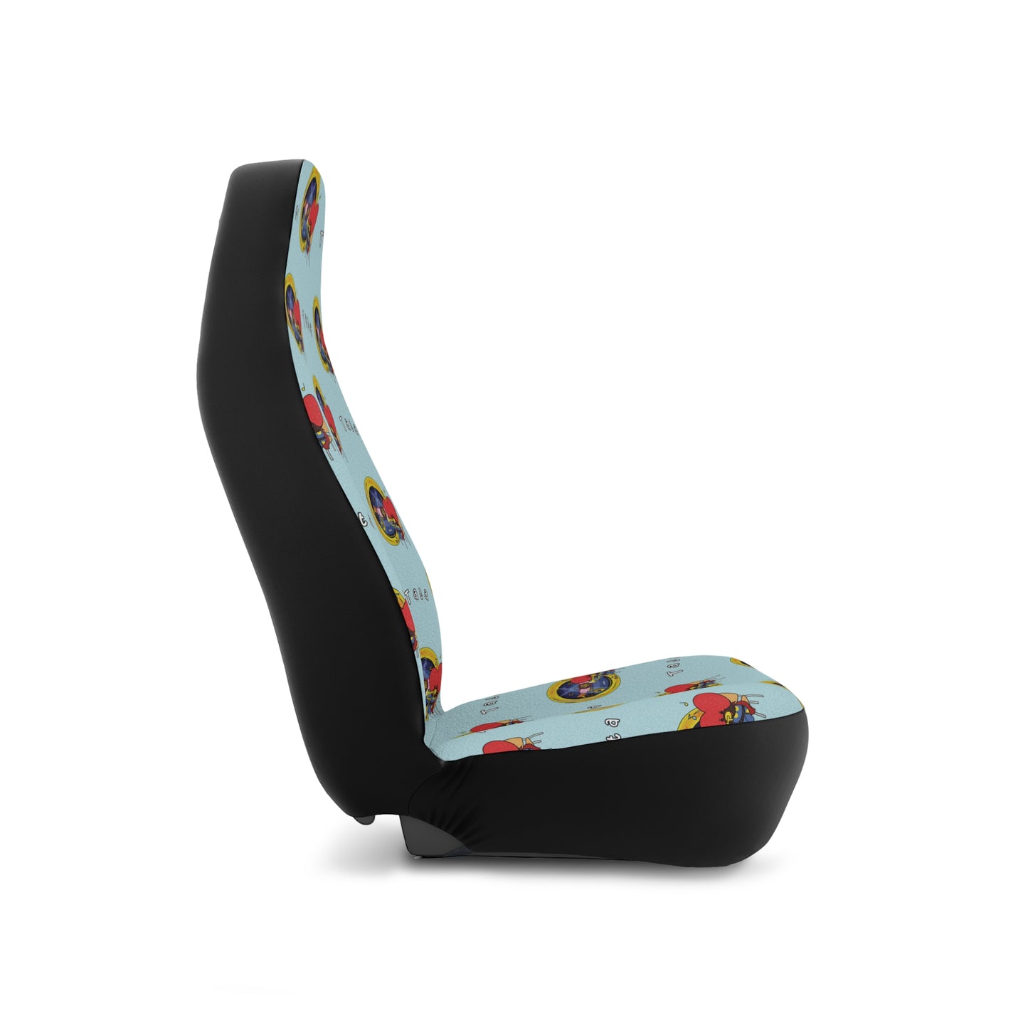 BT21 Tata Blue Car Seat Cover Pattern Design - Identical Set of 2