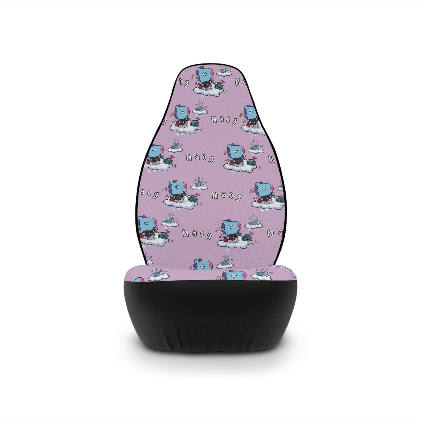 BT21 Mang Purple Car Seat Cover Pattern Design - Identical Set of 2