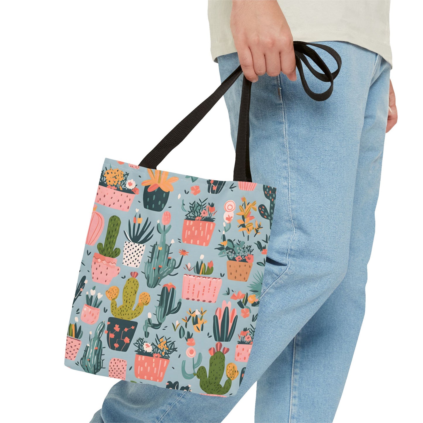 Cactus Pattern Tote Bag Design 3