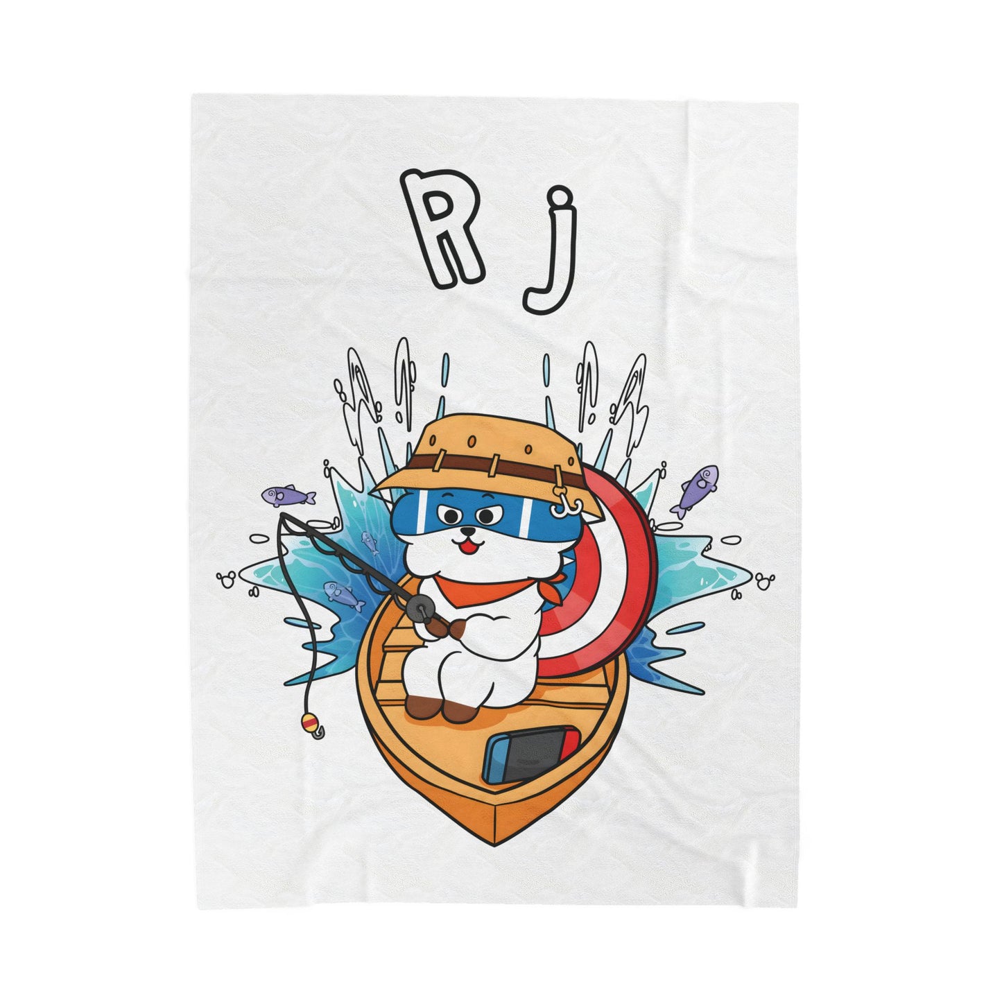 White RJ Blanket - BT21 Single Design