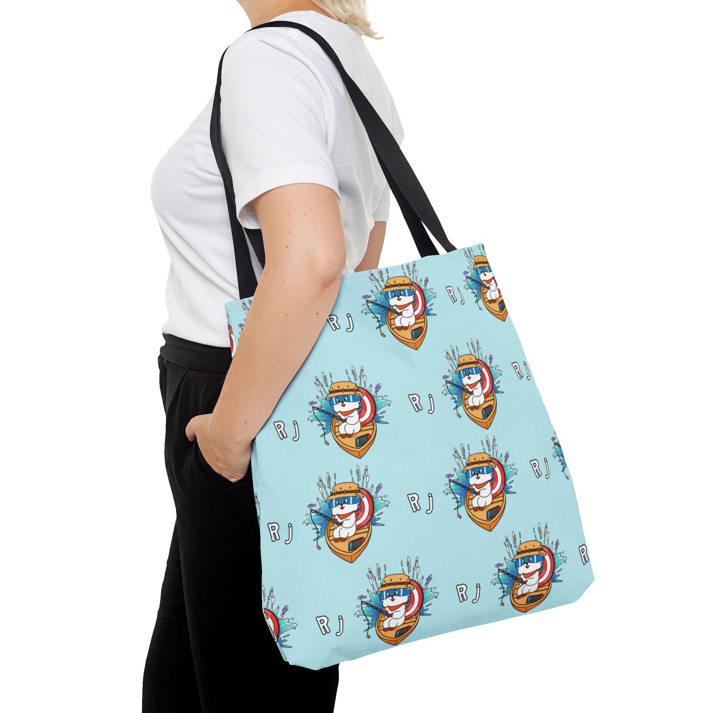 BT21 RJ Blue Tote Bag Pattern Design