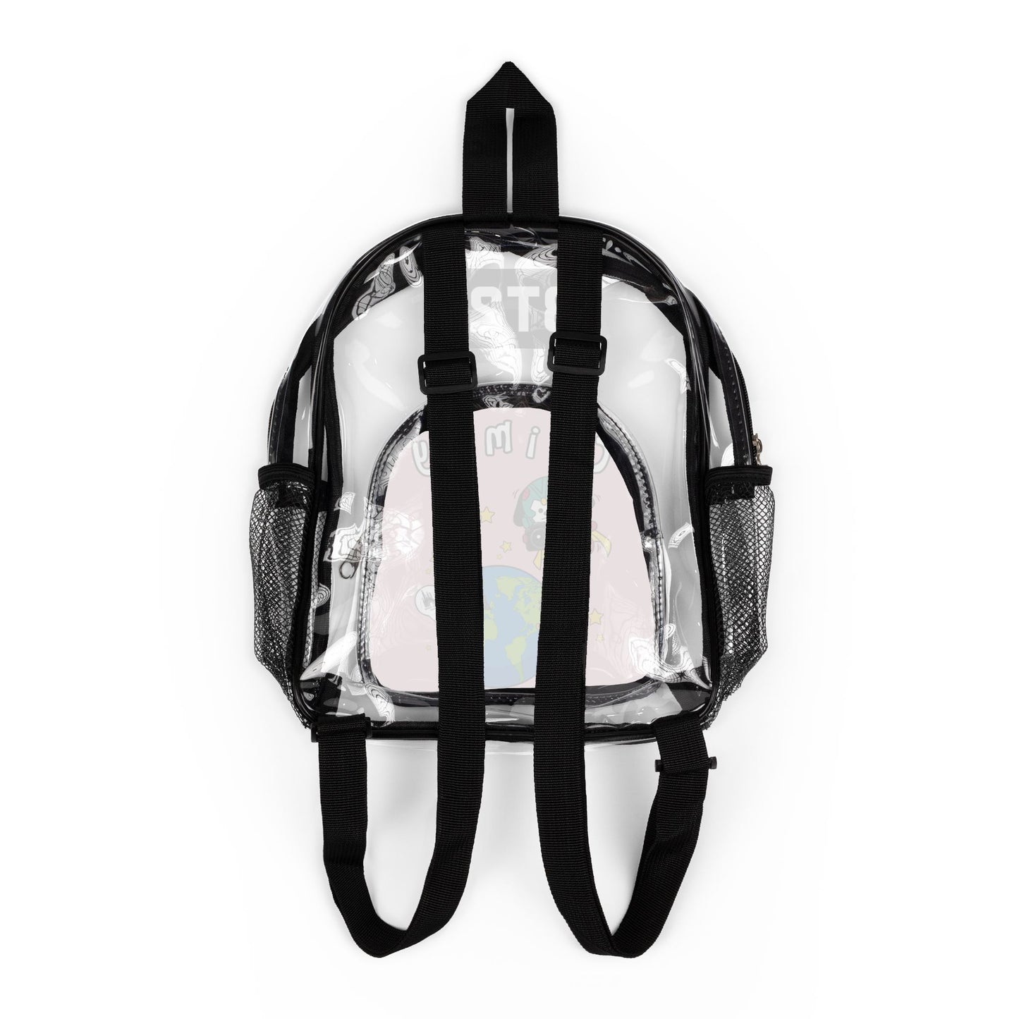 BT21 Chimmy Clear Stadium Concert Bag With Pink Background