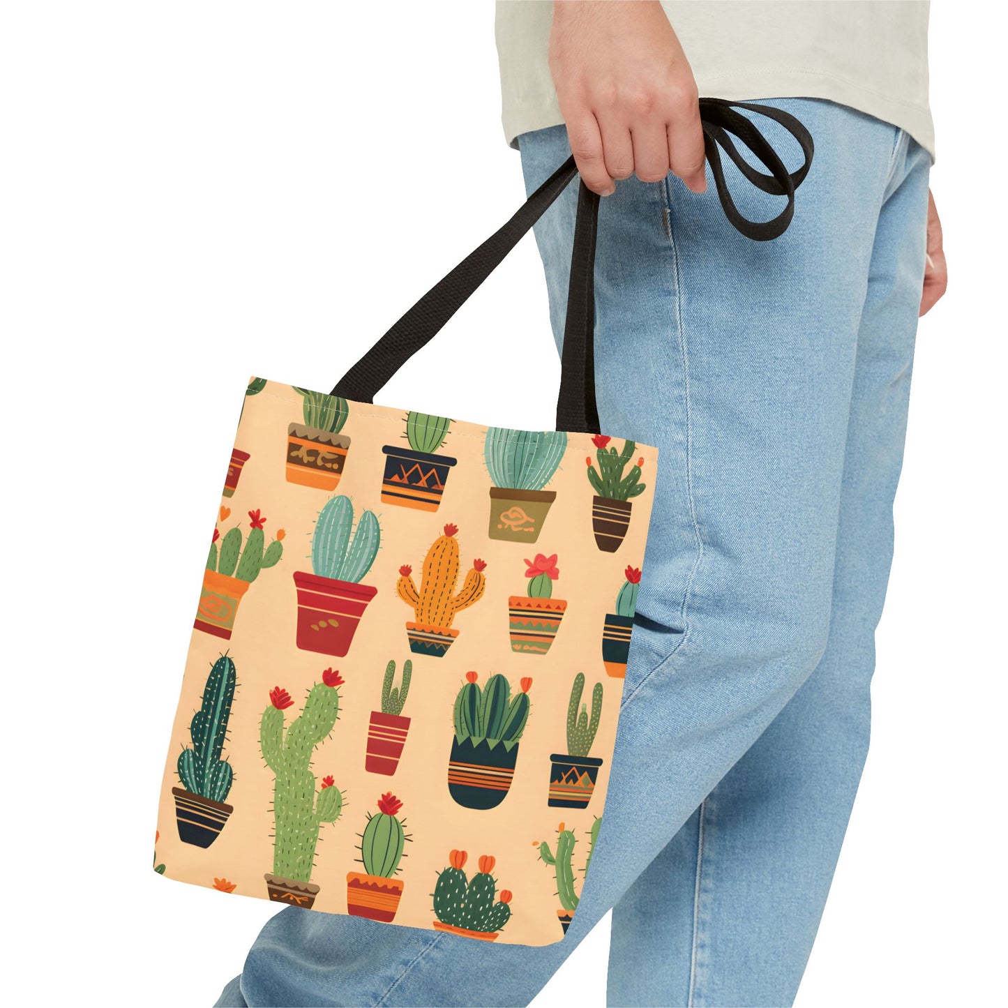 Cactus Pattern Tote Bag Design 4