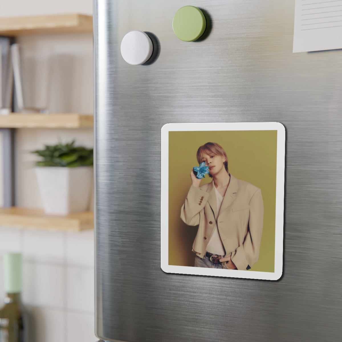 BTS Park Jimin Muse Album Photoshoot Yellow Background Magnet
