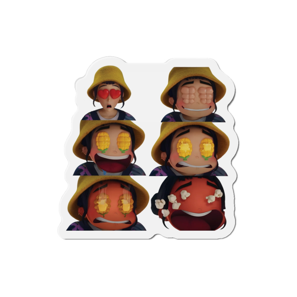 Kpop Demon Hunters Huntrix Zoey Popcorn Eyes Sequence Magnet