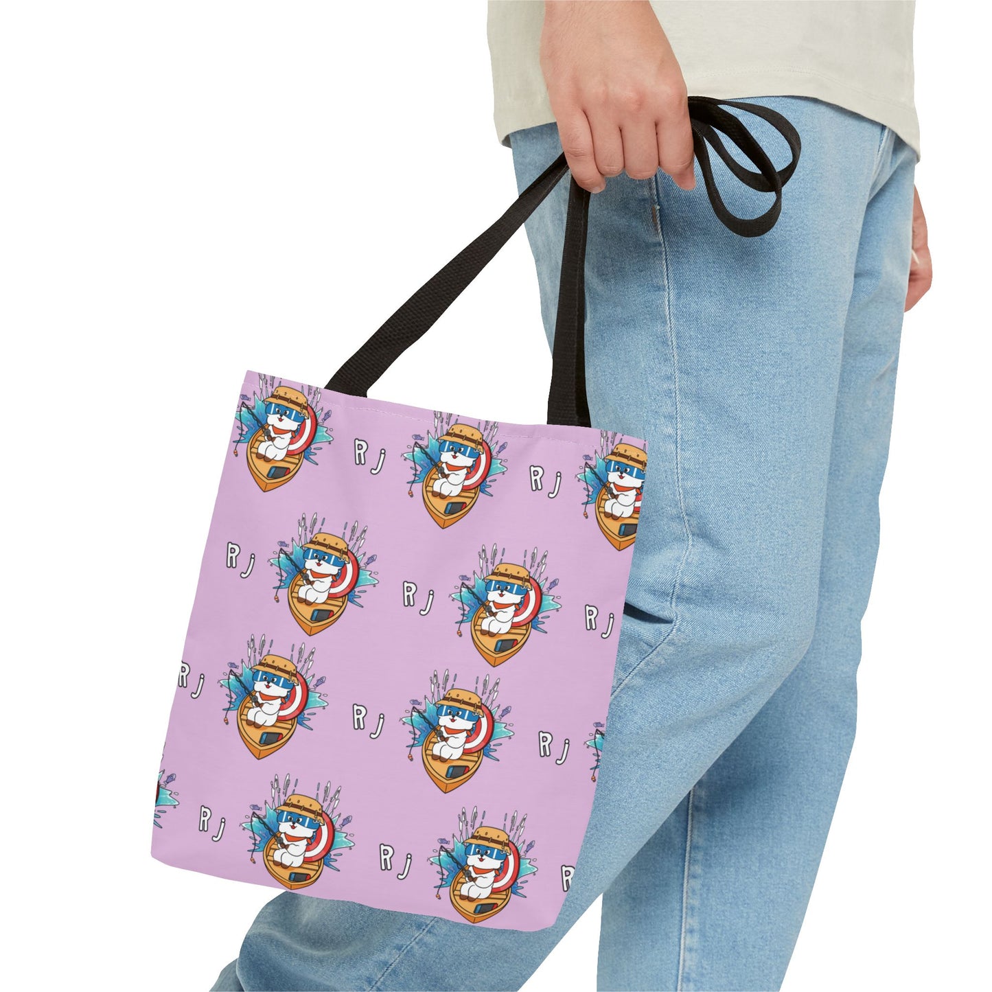 BT21 RJ Purple Tote Bag Pattern Design