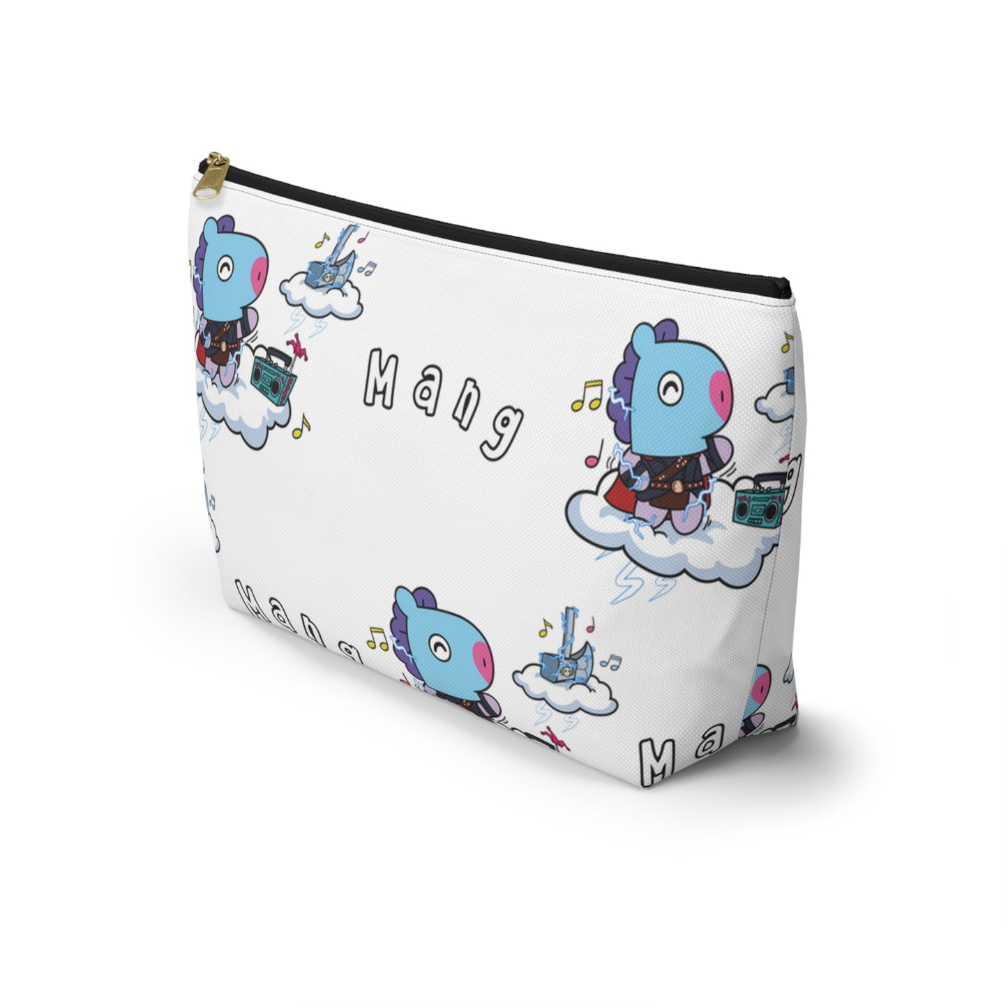 BT21 Mang White Pattern Travel Bag